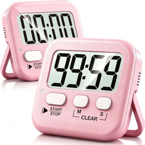 Antonki 2 Pack Digital Timer for Kids Classroom Kitchen Timers for Cooking