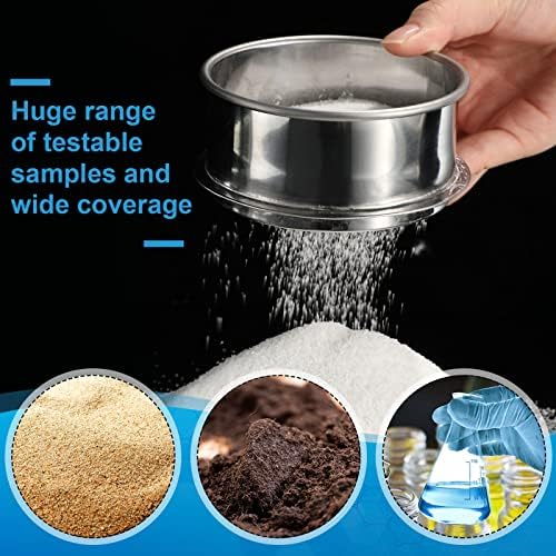 Meanplan 3 Pcs 304 Stainless Lab Sieves, 80 and 10 Mesh Aperture Test Sieve