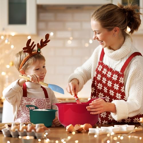 BoxedHome 4 Pack Nesting Mixing Bowl Christmas Set
