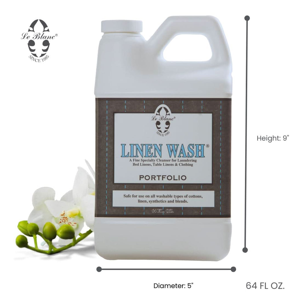Portfolio Linen Wash 64 oz - Gentle Fabric Cleanser for Linens
