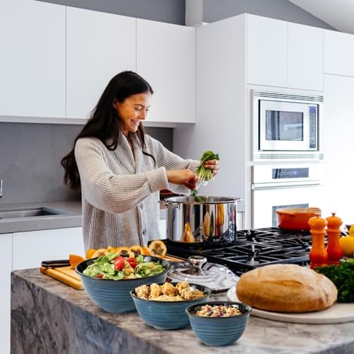 HASENSE Mixing Bowls, Ceramic Serving Bowls Set