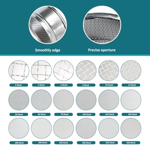 4" 304 Stainless Steel Lab Sieve, 4 Mesh Screen Sifter