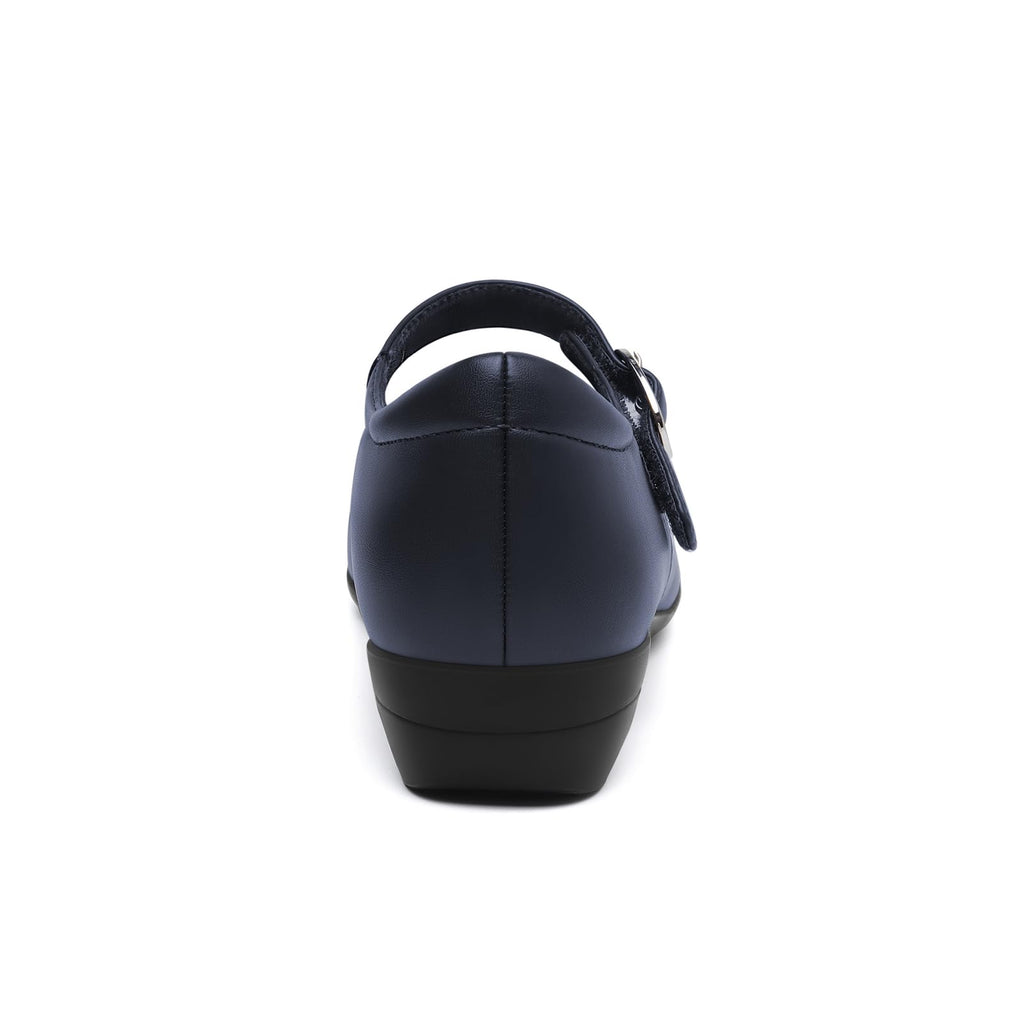 Mary Jane Flats for Women - Comfortable Round Toe Ballet Flats with Buckle Strap Work Shoes