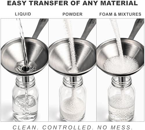 Stainless Steel Funnel Set, 3 Pieces