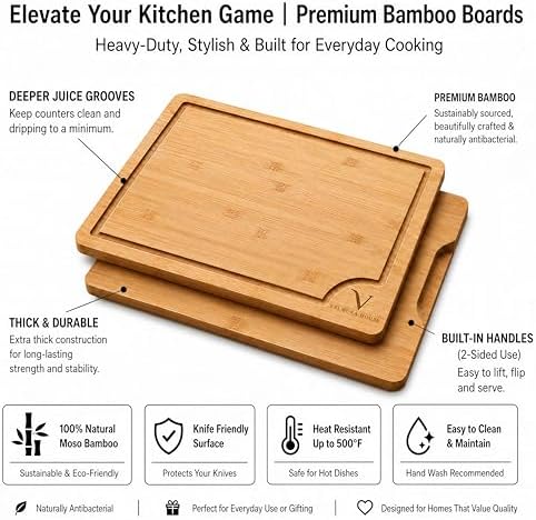 3-Piece Bamboo Cutting Board Set