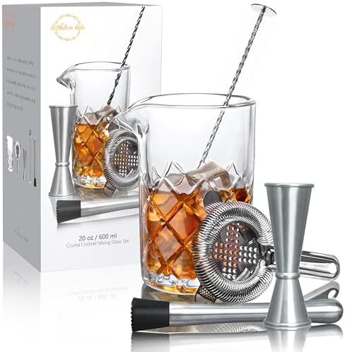 LIGHTEN LIFE Cocktail Mixing Glass Set, Bar Mixing Set