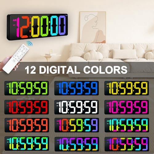 TXL 17.2" Bluetooth Digital Wall Clock