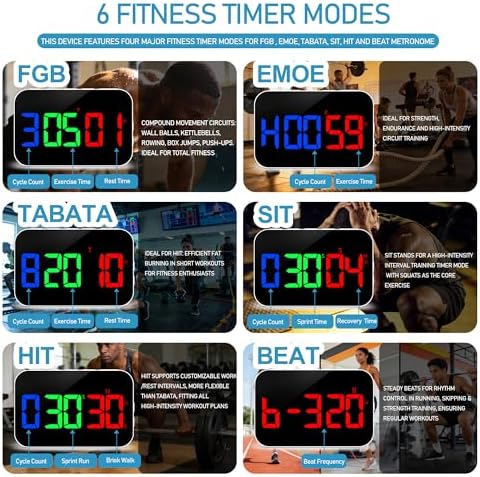 Kitchen Digital RGB Timer, Count Down Up, Rechargeable, Vibration Mode