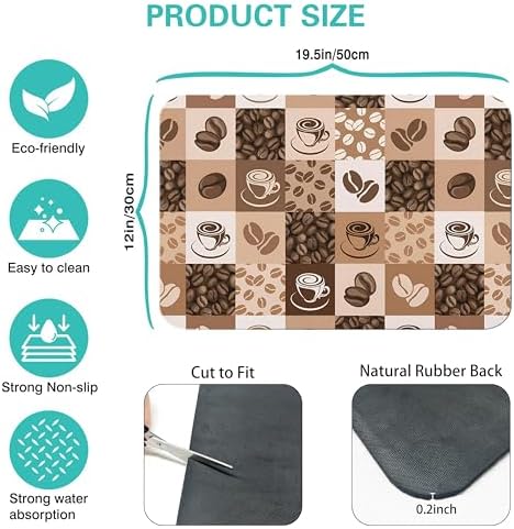 Super Absorbent Anti-Slip Silicone Dish Drying Mats