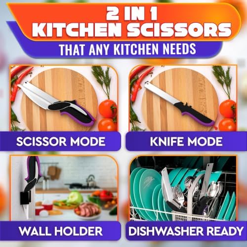2 in 1 Kitchen Scissors for Food