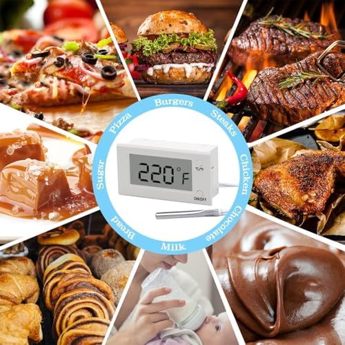 Digital Oven Thermometer with Probe Grill Meat Thermometer up to 572°F/300°C