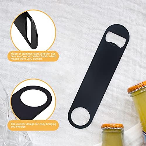 KTOJOY 4 PACK Stainless Steel Flat Bottle Opener, Beer Bottle Opener,
