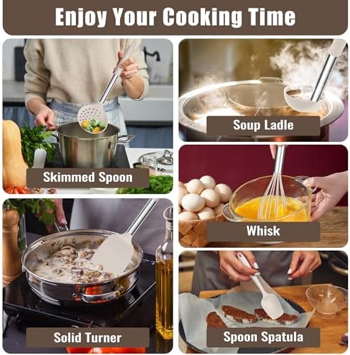 E-far 14 Pieces Silicone Cooking Utensils Set, Kitchen Utensils Set