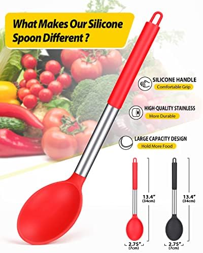 BUNDLEPRO Silicone Cooking Spoons