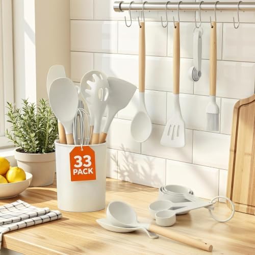 33Pcs Kitchen Utensils Set Silicone Cooking Utensils Set
