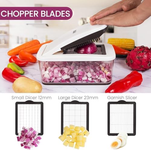 RüK Vegetable Chopper, Extra Large Chopper Vegetable Cutter, 4 Vegetable