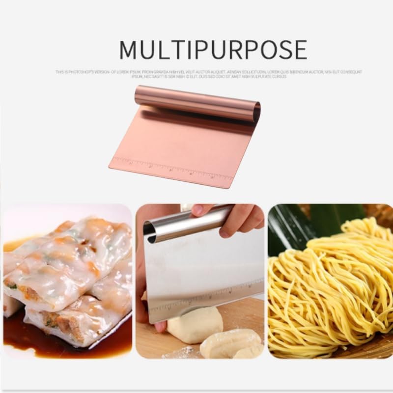Stainless Steel Multifunctional Flour Scraper Mirror Polished Cake & Pizza