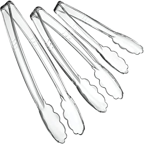 PlasticPro Clear Serving Tongs Combo Set