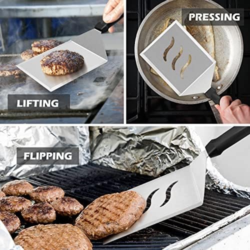 HaSteeL Metal Spatula Set, Large Griddle Spatula Tools