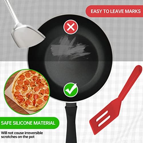 2 Pack Silicone Mini Brownie Serving Spatula, Nonstick Silicone Small Spatula