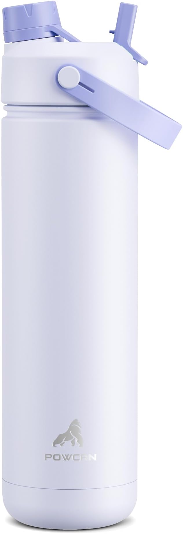 26 oz Insulated Water Bottle with 2-in-1 Straw and Spout Lid, Keep Cold 24H, Leak-Proof, Fits in Car Cup Holder, Stainless Steel Water Bottle for Sports, Travel, and School (Lupine)