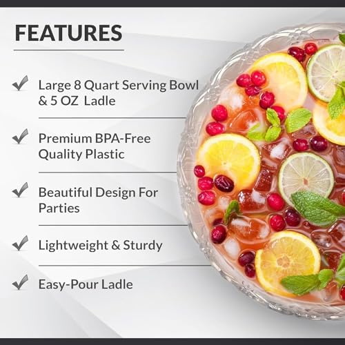 S.G Premium Quality Plastic Punch Bowl