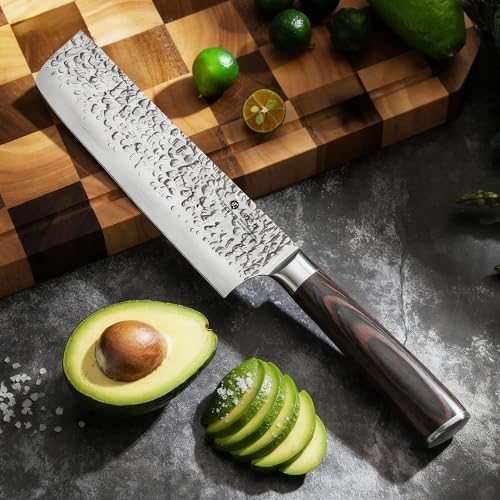 imarku Nakiri Knife 7 Inch, Razor Sharp Japanese Kitchen knife Chef Knife