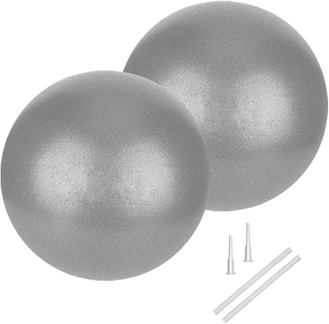 Soft Pilates Ball 9 Inch, Ideal Small Exercise Ball Between Knee Squeeze for Physical Therapy Yoga Core Medicine Abs Pt Bouncy, Mini Rubber Fitball Barre Workout Equipment for Women Men Kid Toddler