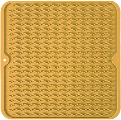 Silicone Dish Drying Mat, Non-Slip Easy Clean Sink Mat