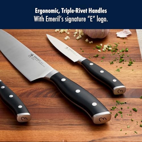 Henckels x Emeril, Nola 3-Pc Knife Set, Razor-Sharp, German Engineered