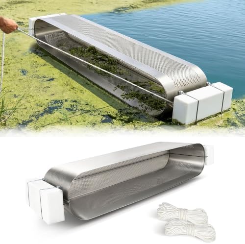 Manual Pond Skimmer, 2-in-1 Debris Collector