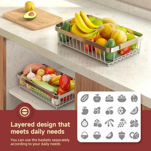Sevenblue 2-Tier Fruit Basket