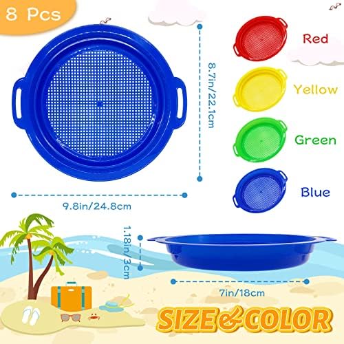 OJYUDD 8 Pack Plastic Sand Sieves
