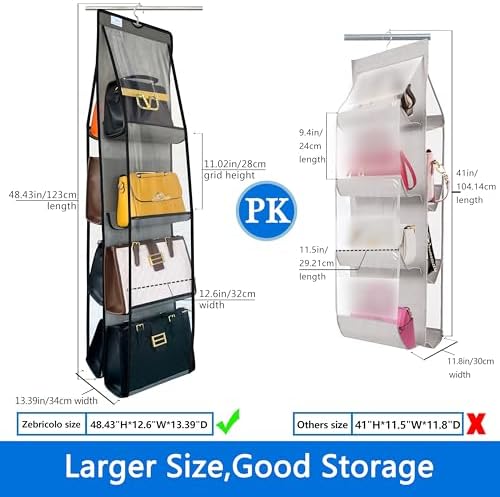 Purse Organizer for Closet, Heavy Duty Hanging Handbag Storage