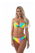 Smocked Colorful Underwire Bikini Set