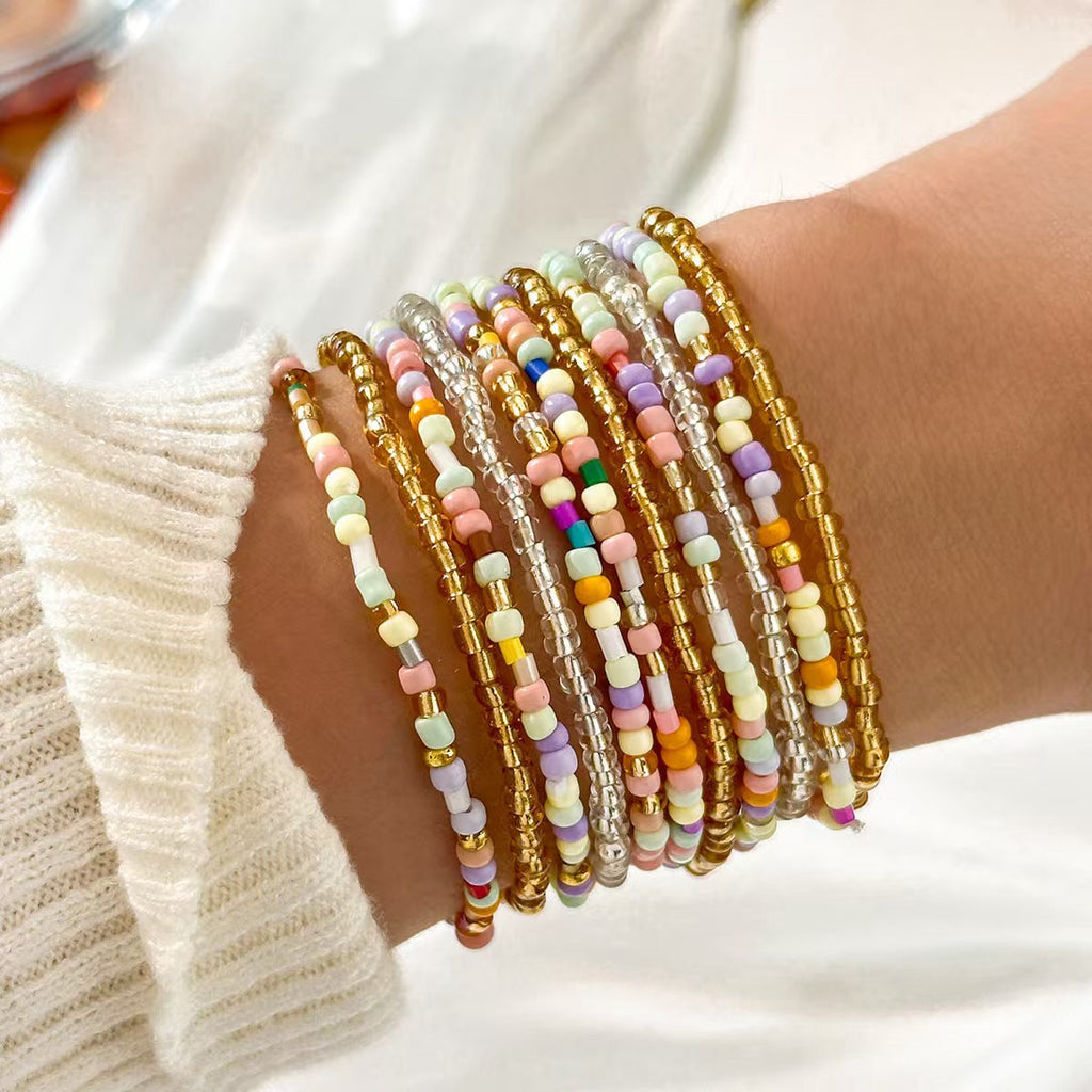 Beaded Geometric Multilayer Colorful Bracelet