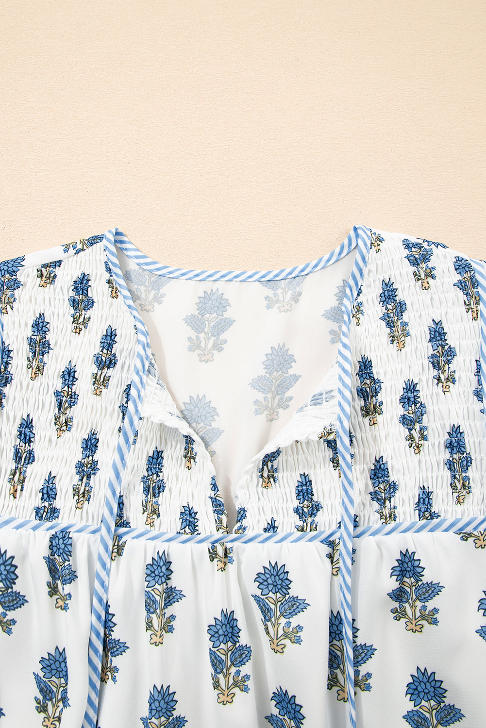 Women's Floral Puff Sleeve Mini Dress with Pockets