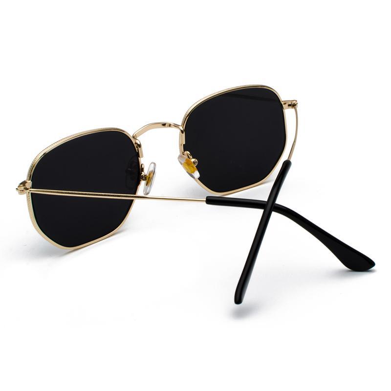 Vintage Square Pilot Sunglasses with UV400 Metal Frame