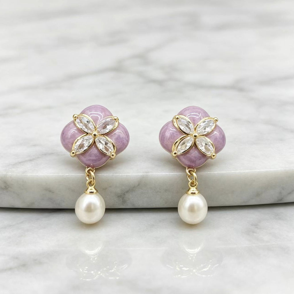 Fashionable Elegant Versatile Enamel-iced Stud Earrings