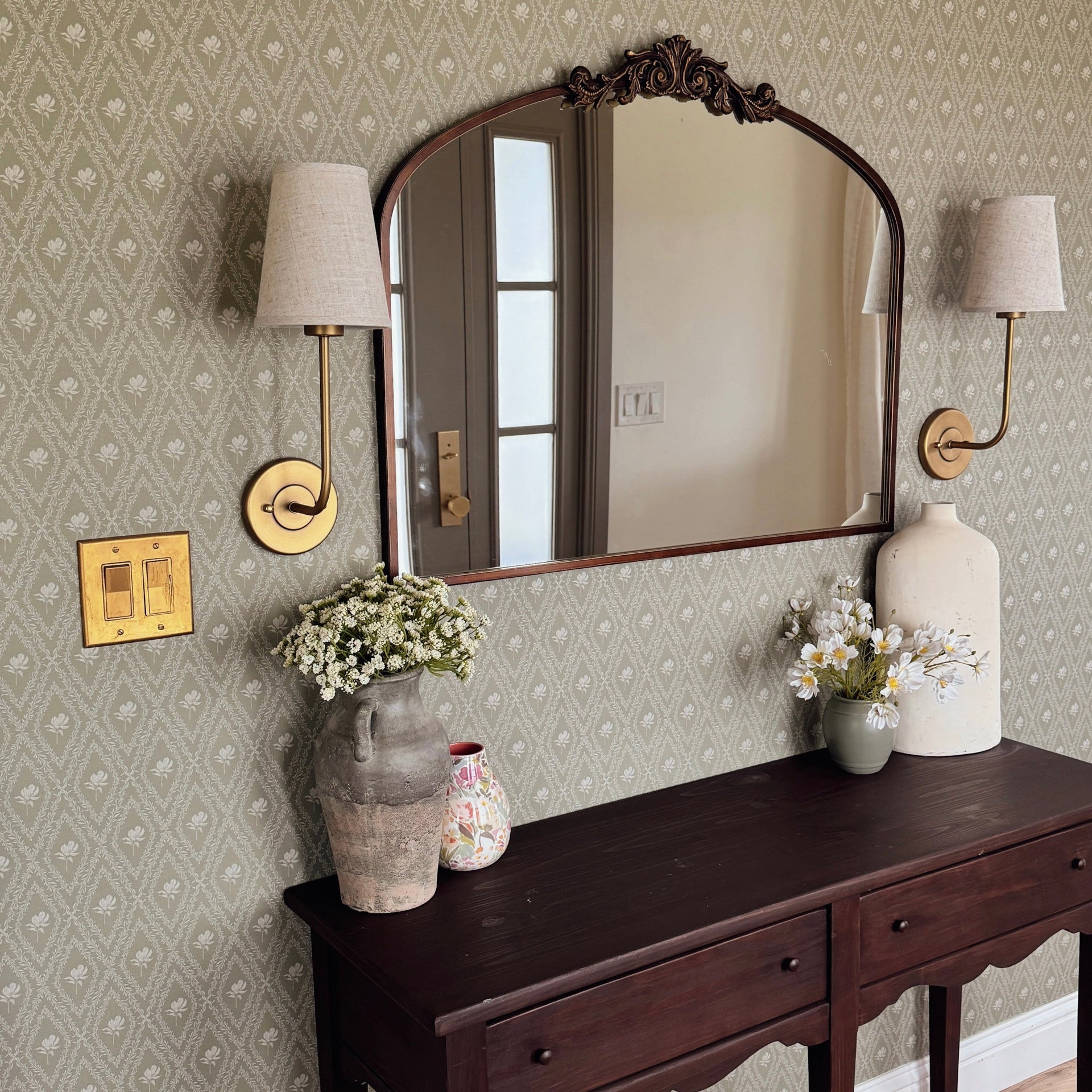 Violet Floral Removable Wallpaper for Modern Home Decor