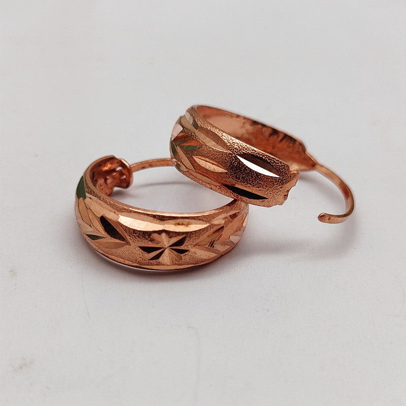 Retro Ethnic-Style Copper Hoop Earrings - Bohemian Vintage Jewelry