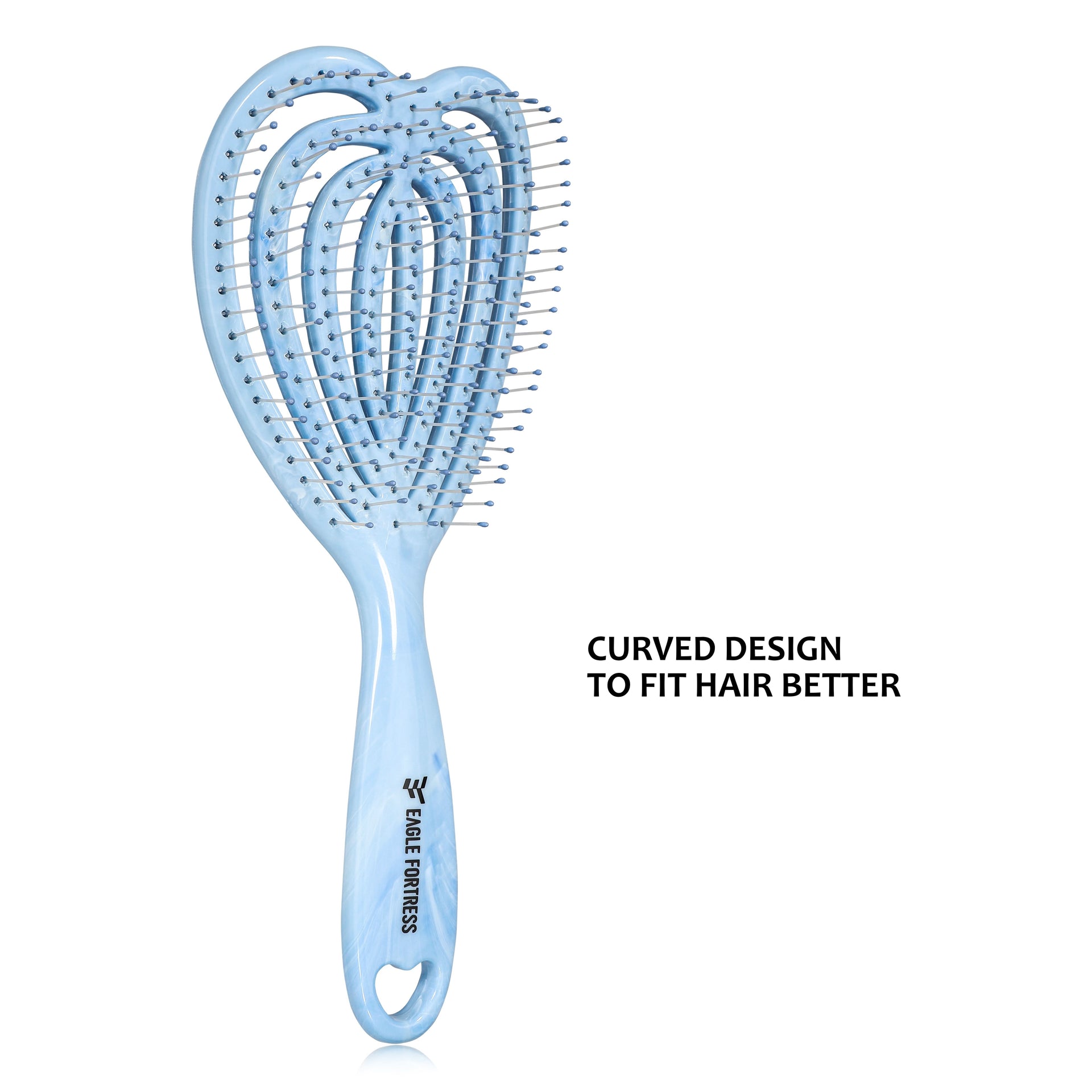Curved Vented Hair Brush - Detangling Paddle Brush for All Hair