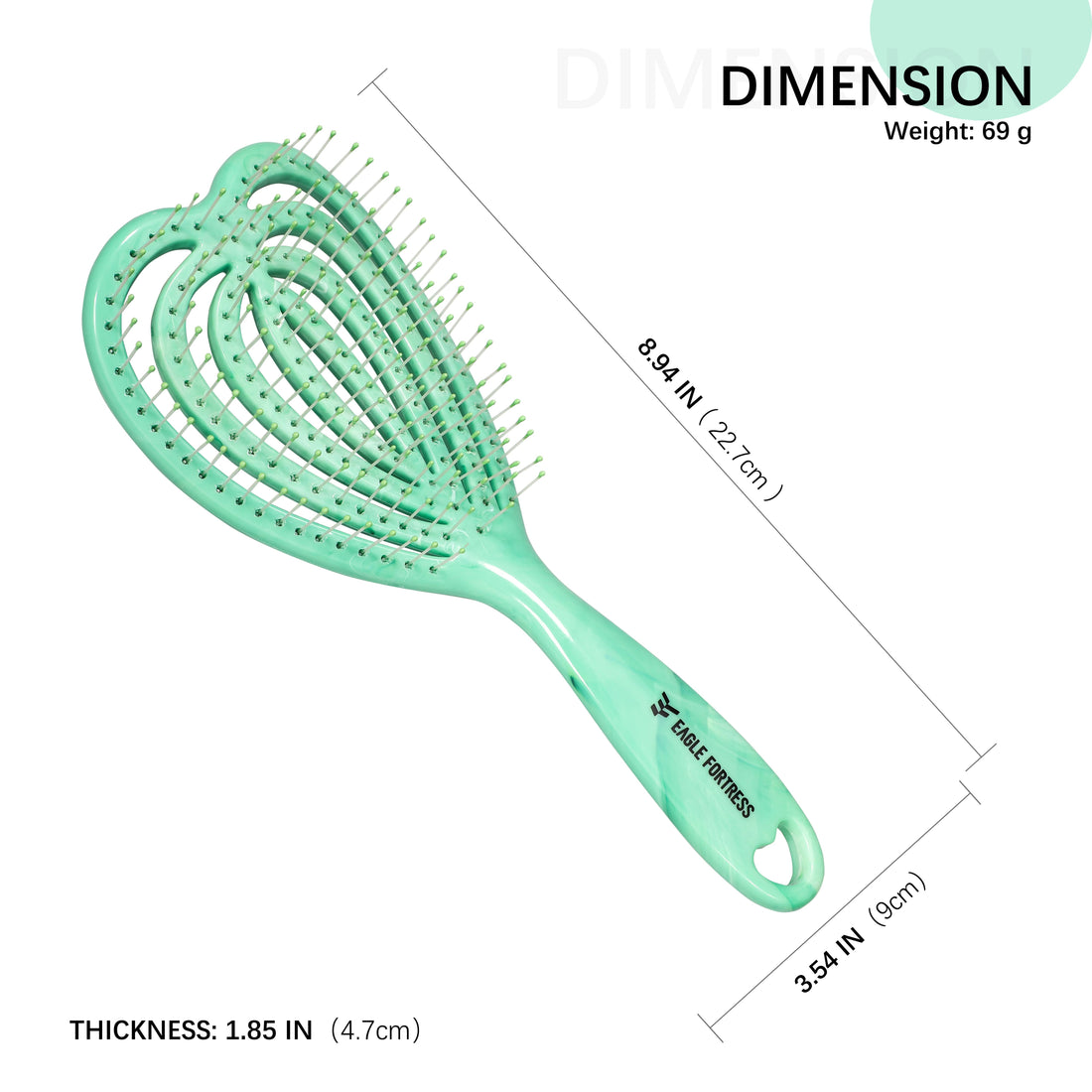 Curved Vented Hair Brush - Detangling Tool for All Hair Types