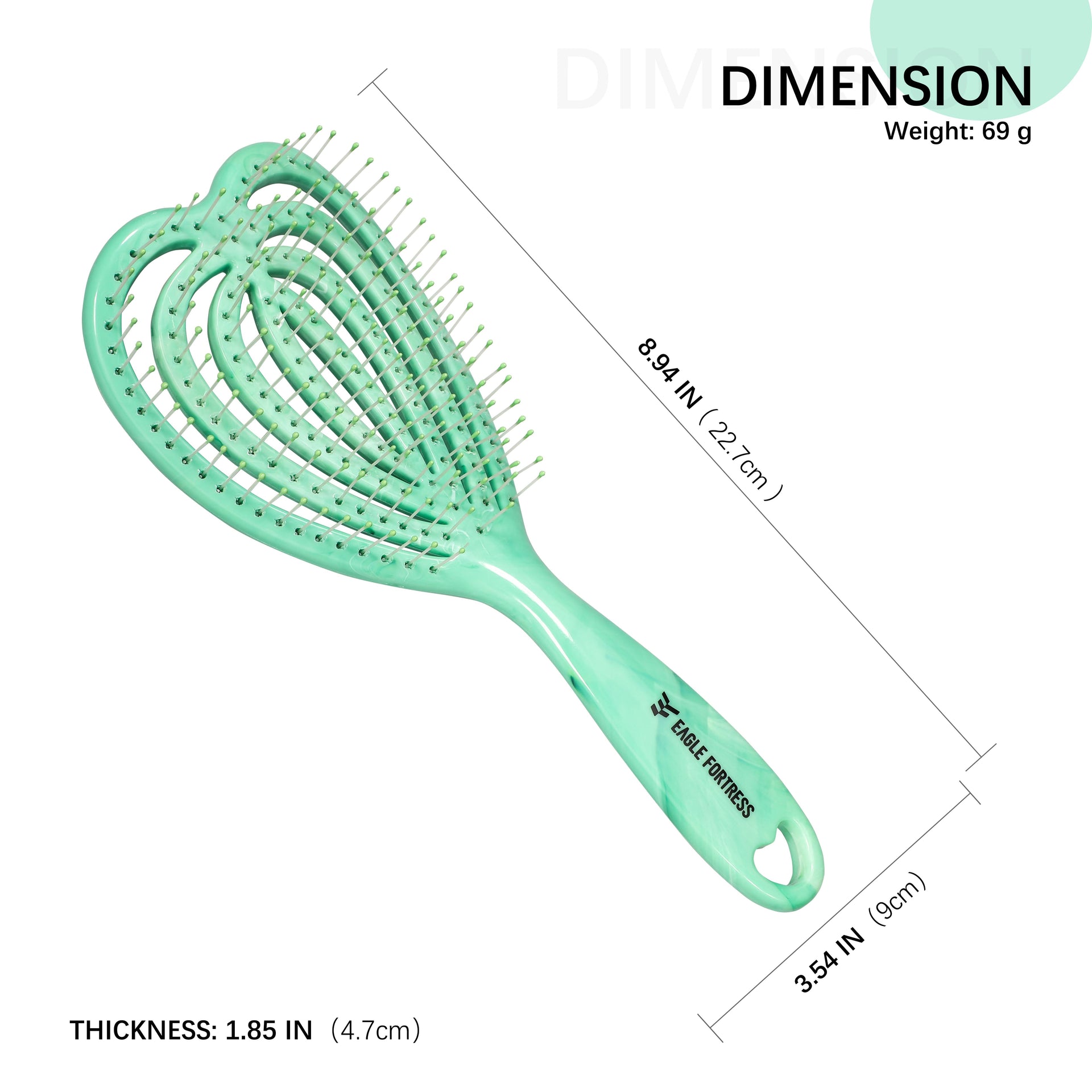 Curved Vented Hair Brush - Detangling Tool for All Hair Types