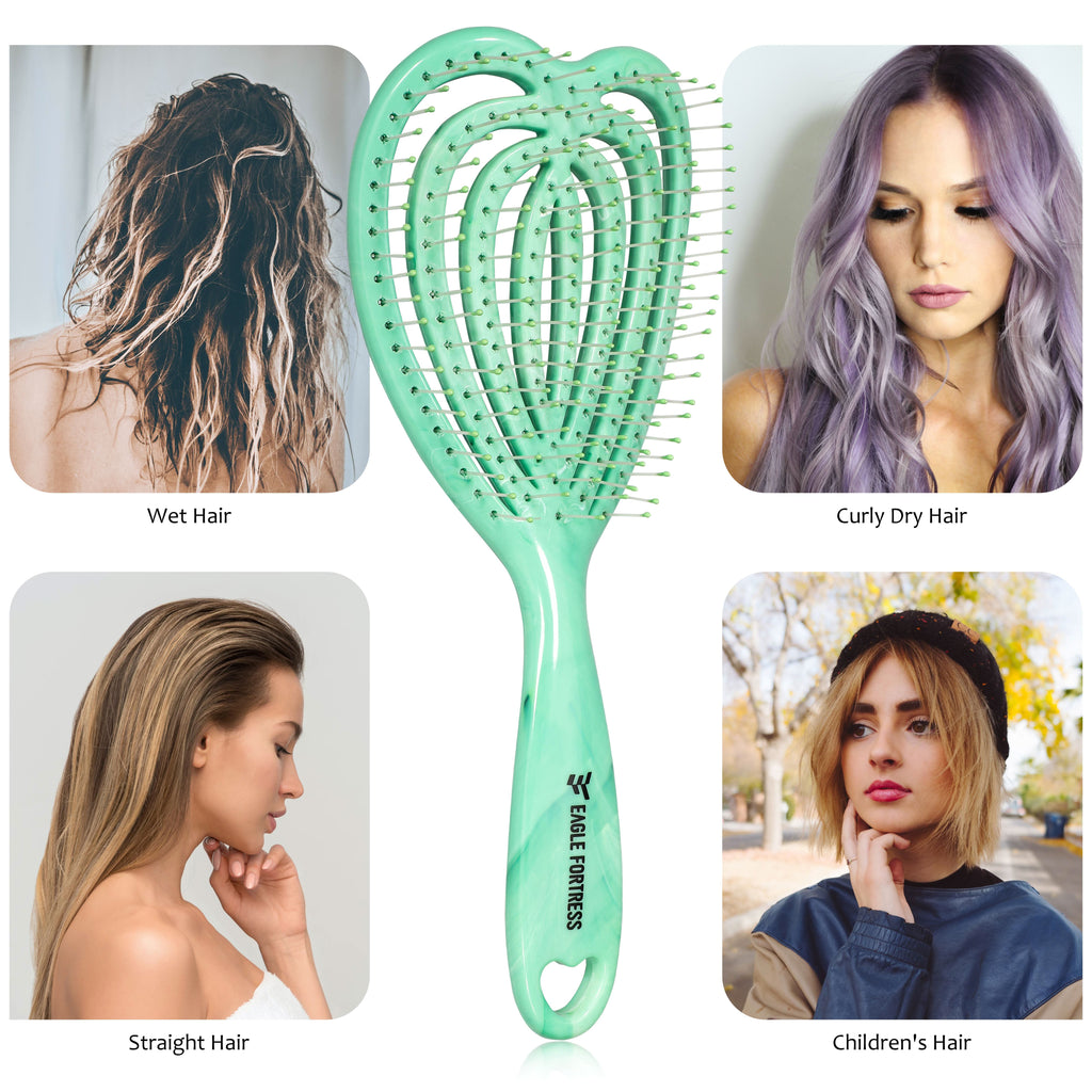 Curved Vented Hair Brush - Detangling Tool for All Hair Types