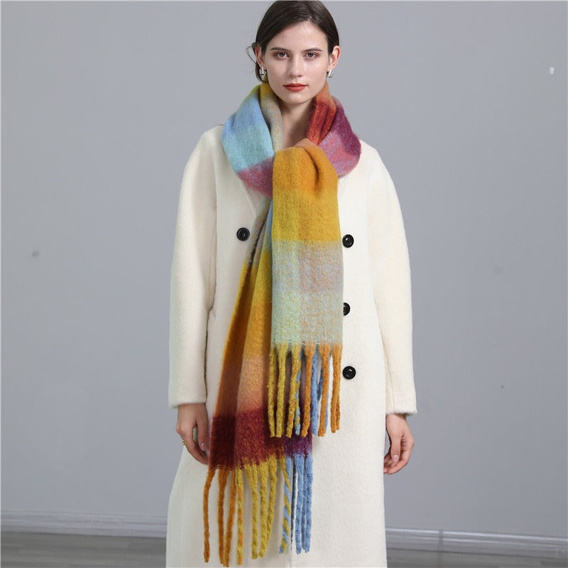 Thickened Imitation Cashmere Plaid Scarf - Warm & Stylish - Image 22