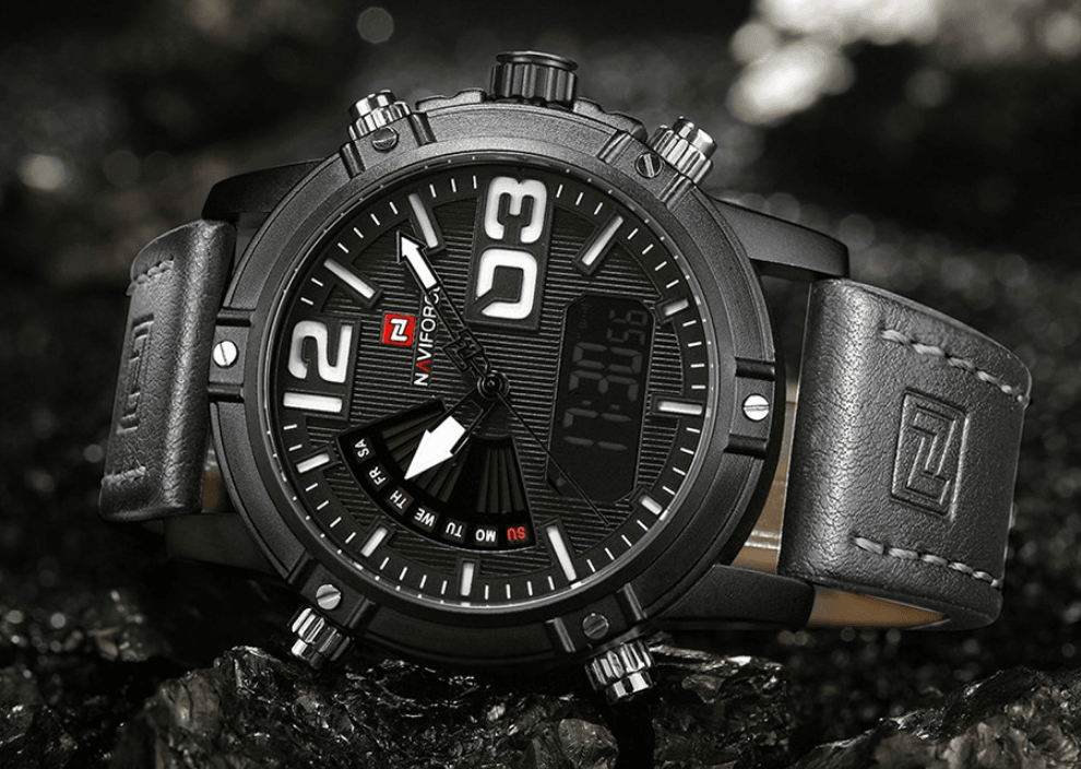 Multifunction Digital Analog Sports Watch with Alarm & Stopwatch