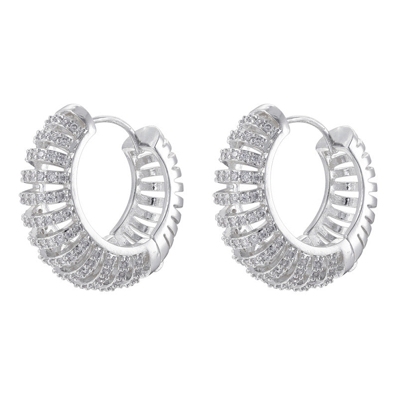French-Style Teardrop Crystal Earrings, Modern Geometric Jewelry