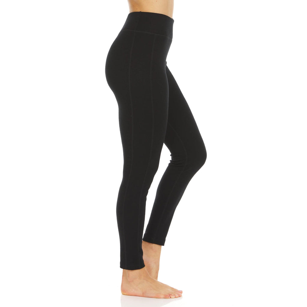 Women's Woolverino Microweight High-Rise Black Merino Wool Leggings