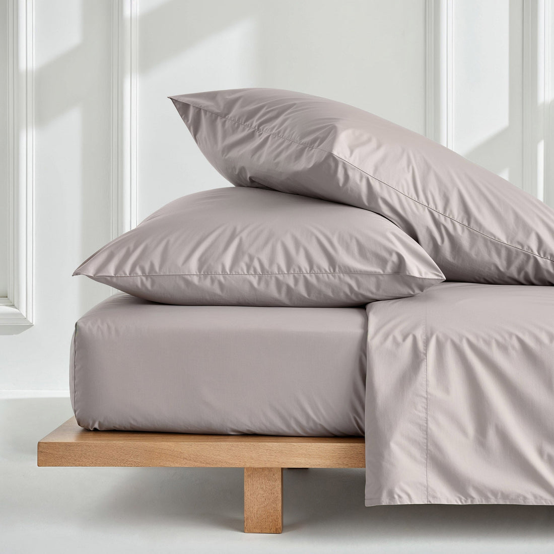 Australian Cotton Sateen Sheet Set in Solid and Stripe - Image 42